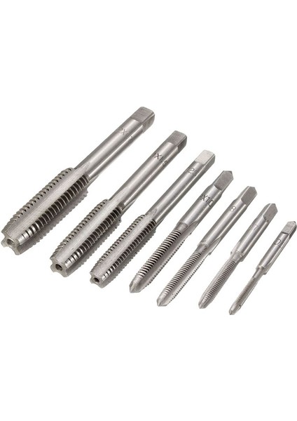7 Adet M3 - M12 Metal El Vidası Makinesi Metrik Konik Tapa Dokunun Matkap Ucu Kiti fiyatları