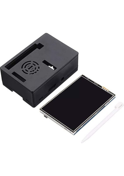 Raspberry Pi 4b L Için 3 5 Inç LED Pres Ekranıgörüntülemekbasın Kalemiraspberry Pi 4b Için Çift Kullanımlı Abs Kasa Kutusu Kabuk