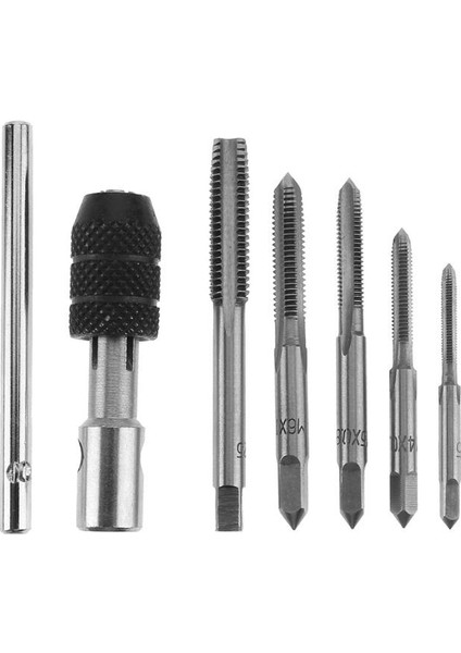 6 Adet T Tipi Makine El Vidası Dokunun Anahtarı M3/m4/m5/m6/m8 Dokunun Kalıp Seti Düz Yivli Vida ve 25 Adet 0.5-3.0mm Minyatür Düz Şaft Küçük Büküm Matkap Seti(Yurt Dışından)
