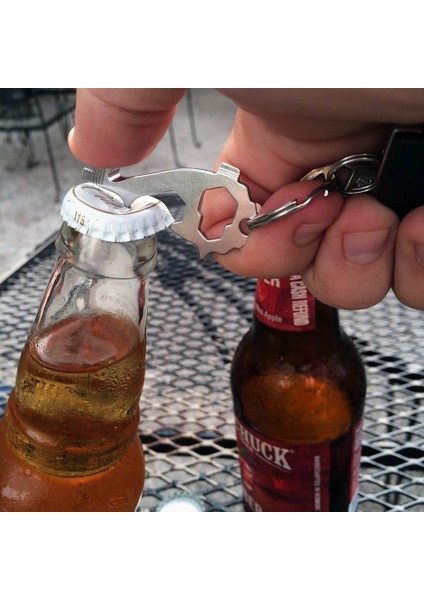 20 In 1 Kamp Açık Mini Taşınabilir Çok Fonksiyonlu Anahtarlık Anahtar Aracı Şişe Açacağı Anahtarlık Asılı fırsatları