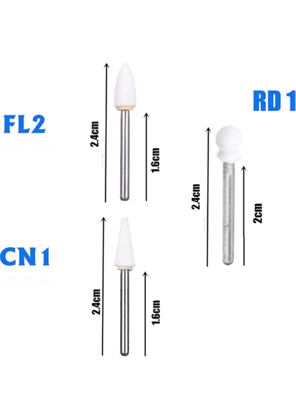 12 Adet/paket Diş Parlatma Taş Araçları Koni/alev/yuvarlak Kafalar Porselen Reçine Diş Parlatma Aracı Yeni