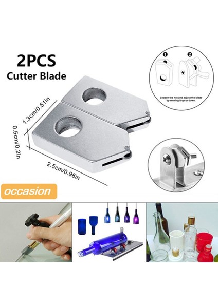 2 Adet/takım Cam Şişe Kesici Kafa Kesme Makinesi Craft Bıçakları Aracı Değiştirmeleri