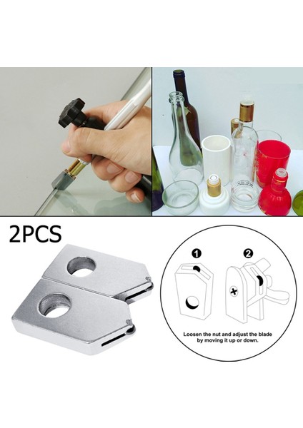 2 Adet/takım Cam Şişe Kesici Kafa Kesme Makinesi Craft Bıçakları Aracı Değiştirmeleri fırsatları