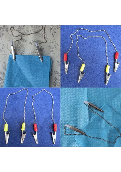 Diş Laboratuvarı Önlüğü Timsah Klipsi Esnek Metal Top Zinciri Dayanıklı Peçetelik modelleri