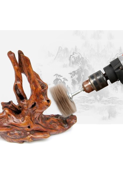 1 Adet Naylon Taşlama Bileşik Ipek Tekerlek Fırçalar Dremel Aksesuarları Için 6mm Şaft Parlatma Tekerlek Döner Aletler # 400 Irmik indirimleri