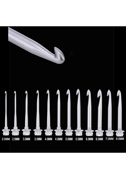 LED Örgü Iğneleri Seti 12 Adet Değişim Ct Kanca ile Işık Şarj Edilebilir USB Dokuma Kazak Dikiş Aksesuarları Araçları indirimleri