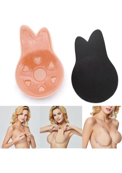 1 Takım 2 Çift Görünmez Göğüs Kaldırma Bandı Wo's Sutyen Etiketleri Göğüs Sutyen Üzerinde Bindirmelerikapaklar Bikini Aksesuarları Mayo Mayo