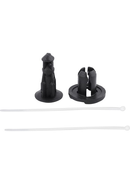 200 Adet 6 Inç Siyah Beyaz Naylon Kablo Bağları ve 20 Adet Perçin Siyah Plastik Itmeli Bağlantı Elemanları 8 x 14 x 16MM