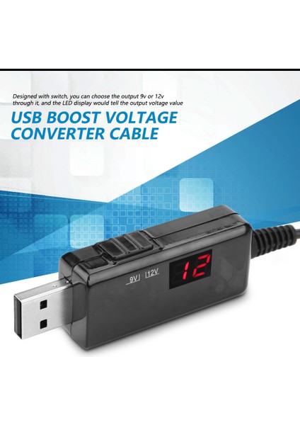 Usb'den Dc'ye Güçlendirme Kablosu Yönlendirici Yükseltici Voltaj Dönüştürücü Ekran 9V/12V indirimleri