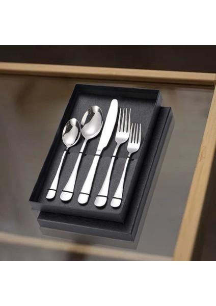 5x Paslanmaz Sofra Takımı Sofra Piknik Çatal Bıçak Takımı Yemek Eşyaları Gümüş indirimleri