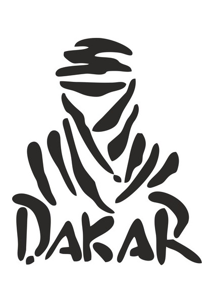 Dakar Sticker 12 cm x 13 cm Siyah fiyatları