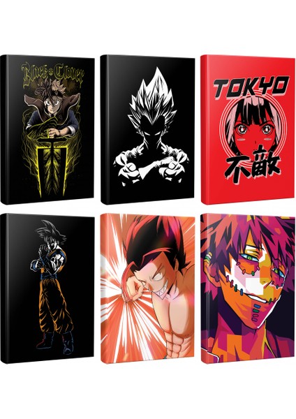Black Clover Goku Dragonball Punch Fearless Surabaya Defter 6'lı