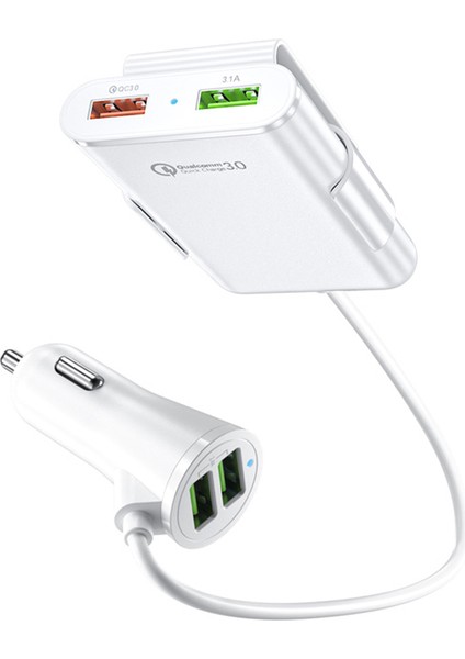 Olaf Qc3.0 4 USB Bağlantı Noktaları 5/9 / 12 V Hızlı Şarj Uzatma Teleferik Telefon Şarj Cihazı (Yurt Dışından)