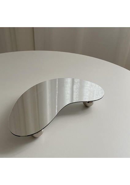 SunniMix Art Deco Stil Etkisi Vanity Tepsi Ekran Kozmetik Plaka Ev Dekor Ayna fiyatları