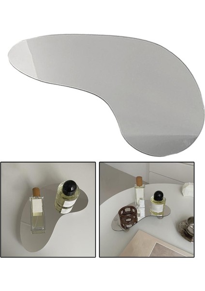 SunniMix Art Deco Stil Etkisi Vanity Tepsi Ekran Kozmetik Plaka Ev Dekor Ayna indirimleri