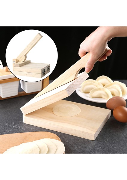 SunniMix Ahşap Tortilla Yapıştırma Basın Börek Baskı Pizza Krep Pastane Makinesi Meydanı(Yurt Dışından)