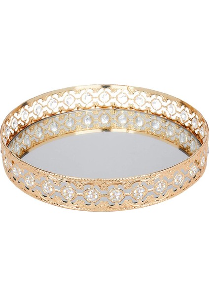 SunniMix Modern Aynalı Vanity Tepsi Parfüm Şişesi Dekoratif Takı Tepsisi Deco Bakımı