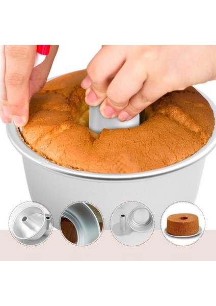 SunniMix 8 Inç Yuvarlak Şifon Kek Kalıp Melek Gıda Kek Pan Kullanımlık Çıkarılabilir Alt 8 Inç(Yurt Dışından)