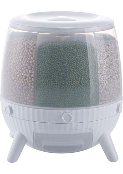 SunniMix Nem Geçirmez Kuru Gıda Dağıtıcı Saklama Kabı - Beyaz (Yurt Dışından)