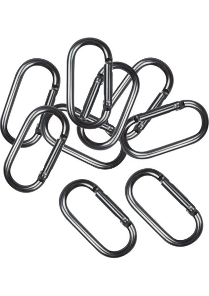 10X Kilitleme Karabina Klipsi Yapış Kanca Bahar Karabiner Küçük Anahtarlık Gri (Yurt Dışından) fırsatları