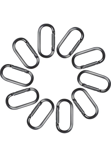 10X Kilitleme Karabina Klipsi Yapış Kanca Bahar Karabiner Küçük Anahtarlık Gri (Yurt Dışından) indirimleri