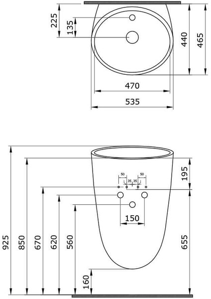 Bocchi Venezia Asma Monoblok Lavabo Mat Beyaz 1083-002-0126