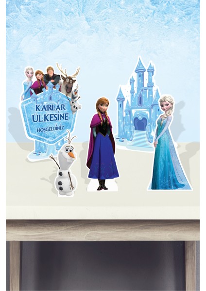 Frozen Karlar Ülkesi Masa Üstü Set (Kalın Kağıt)