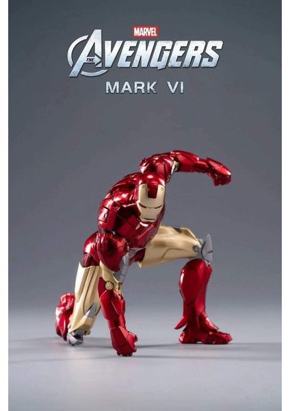 Zt 10. Yıldönümü 18CM Deluxe Marvel Iron Man Mk6 - Kırmızı (Yurt Dışından)