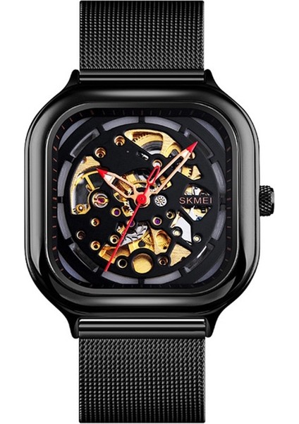 Skmeı 9184 Erkek Kare Tourbillon Otomatik Mekanik Saat (Yurt Dışından)