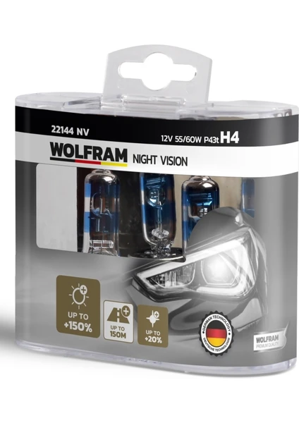 H4 Night Vision 12V 60/55W P43T