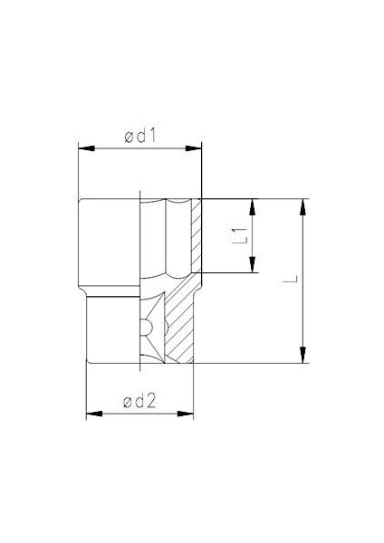 Izeltaş Altı Köşe Lokma Anahtar Ucu 17 mm 1/2 - 1113 06 1017