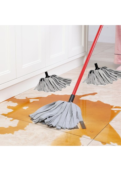 Eylıden Rayon Gri Kendiliğinden Bükümlü Su Büküm Mop Seti Çıkarılabilir İle Mop Kafa Yedekleri Kiti 3 Paket Ev Mutfak Clean | Paspaslar (Yurt Dışından)
