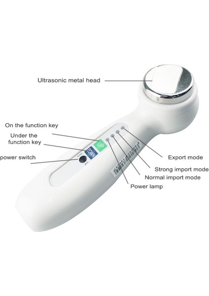 Ultrasonik Ev Yüz Güzellik Enstrüman El Masajı Olumlu Ve Negatif Iyontoforez Elektronik Güzellik Ekipmanları | Iyon Cihazı (Beyaz) (Yurt Dışından)
