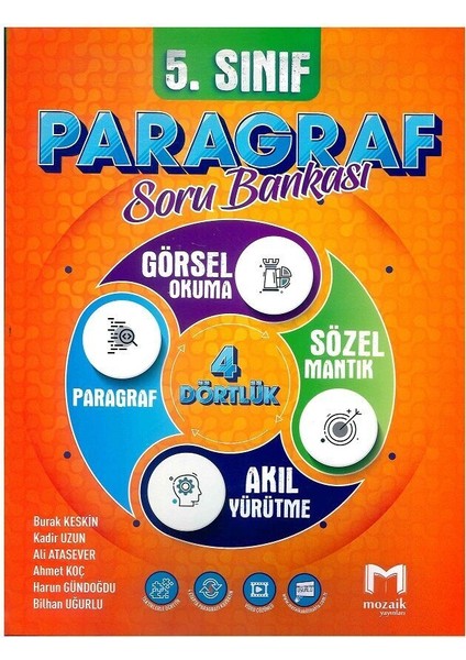 Mozaik Yayınları 5. Sınıf Paragraf Soru Bankası 2025