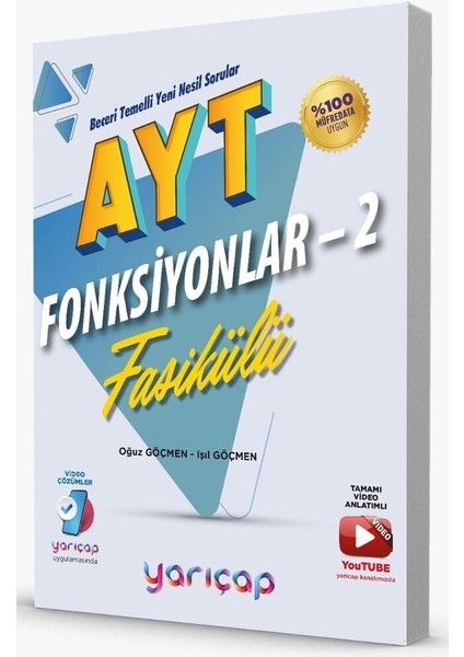 Yarı Çap Yayınları AYT Fonksiyonlar 2 Fasikülleri