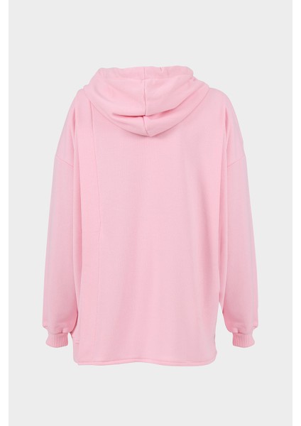AÇELYAOKCU Oversize Asimetrik Kapüşonlu Sweat