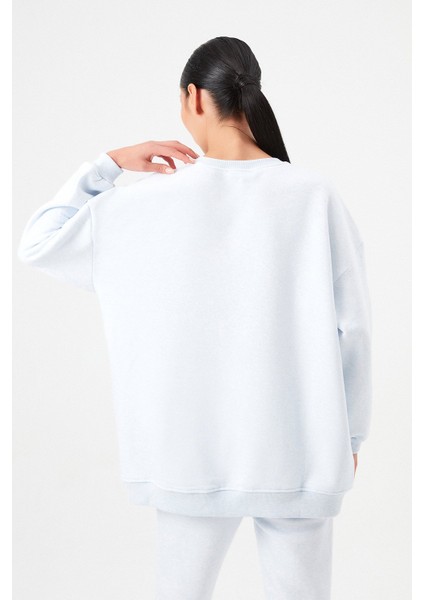 AÇELYAOKCU Oversize Miami Baskılı Sweatshirt