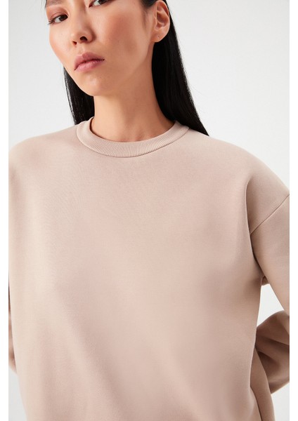 AÇELYAOKCU Bisiklet Yaka Şardonlu Sweatshirt