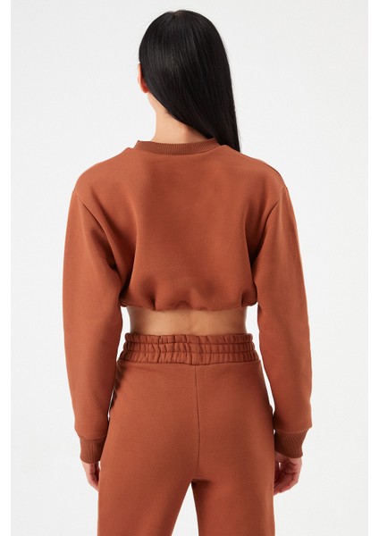 AÇELYAOKCU Crop Şardonlu Beli Büzgülü Sweatshirt indirimleri
