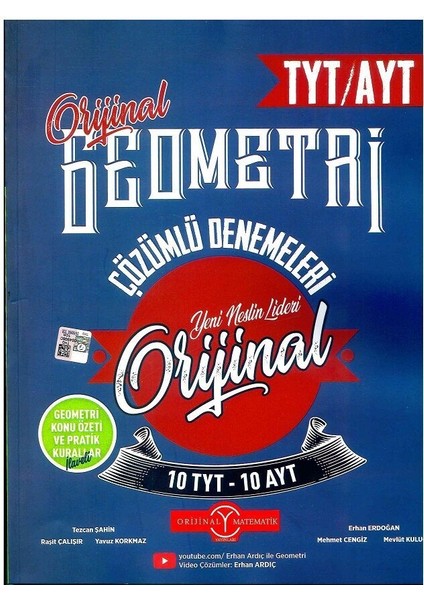 Orijinal Yayınları  TYT AYT Geometri 10 + 10 Deneme