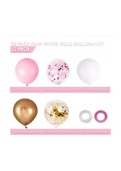 60 Paket Dekor Balonları Konfeti Balonları Partiler Için Kurdele Balonları fiyatları