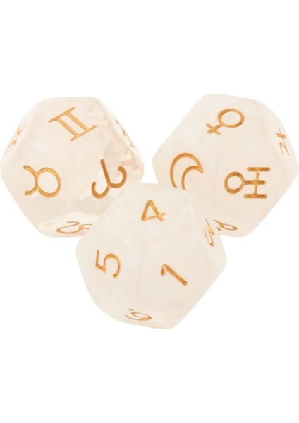 3 Zar Set Polyhedral Rpg Dnd Zindanlar Ejderha Pathfinder Casino Propser Beyaz (Yurt Dışından)