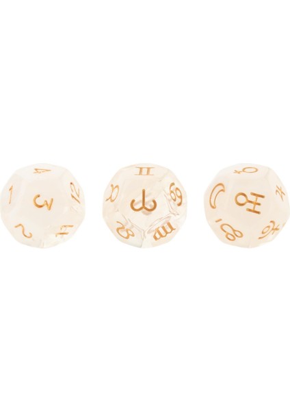 3 Zar Set Polyhedral Rpg Dnd Zindanlar Ejderha Pathfinder Casino Propser Beyaz (Yurt Dışından)