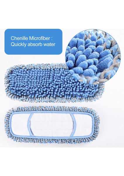 Boomjoy Mikrofiber Paslanmaz Paslanmaz Çelik Kolu İle Şönil Ve Polyester Ped Mutfak Yatak Odası Temizleme | Paspaslar (Yurt Dışından)
