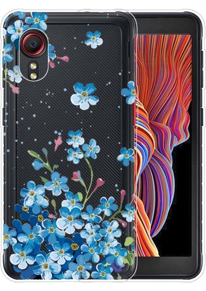 Samsung Galaxy Xcover 5 Için Su Geçirmez Çiçek Desen Baskılı Yumuşak Tpu Telefon Kılıfı (Yurt Dışından)