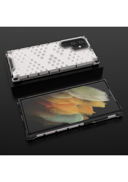 Galaxy S22 Ultra Için Petek Desenli Darbeye Dayanıklı Tpu + Pc Hibrit Telefon Kılıfı (Yurt Dışından) modelleri