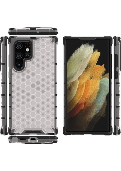 Galaxy S22 Ultra Için Petek Desenli Darbeye Dayanıklı Tpu + Pc Hibrit Telefon Kılıfı (Yurt Dışından) indirimleri
