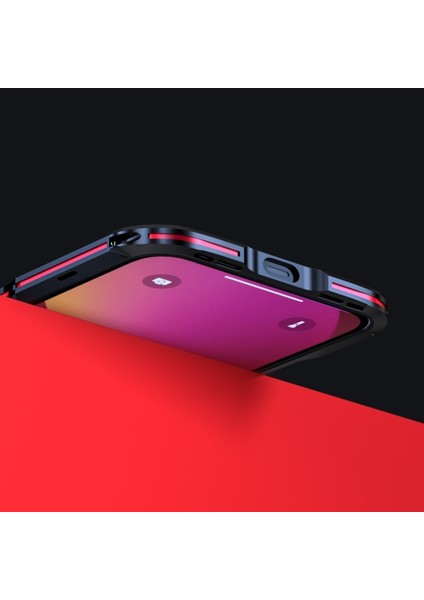 Apple Iphone 13 Pro Max 6.7 Inç Darbeye Dayanıklı Karbon Fiber Doku Galvanik Metal Telefon Kılıfı - Altın (Yurt Dışından)