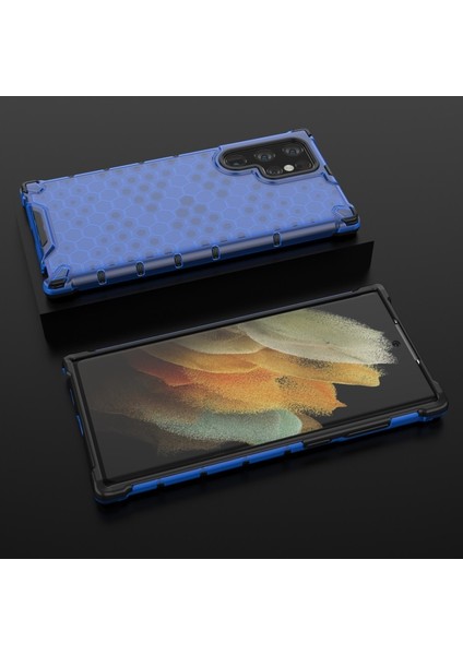 Galaxy S22 Ultra Için Petek Desenli Darbeye Dayanıklı Tpu + Pc Hibrit Telefon Kılıfı (Yurt Dışından) modelleri