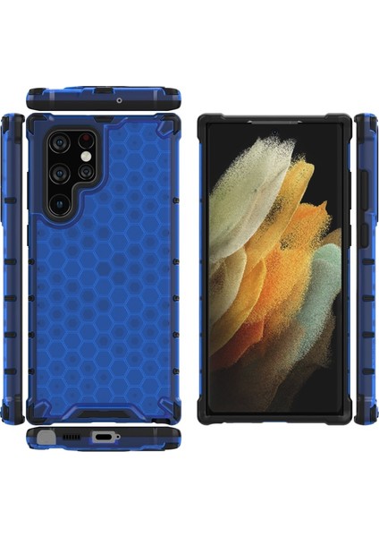 Galaxy S22 Ultra Için Petek Desenli Darbeye Dayanıklı Tpu + Pc Hibrit Telefon Kılıfı (Yurt Dışından) indirimleri